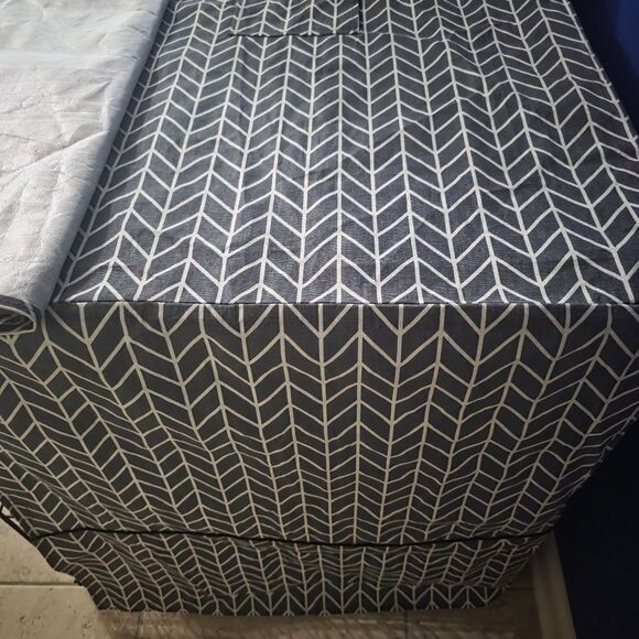 Vibrant Life Grey and White 42" Crate Cover - Picture 4 of 5